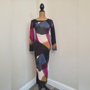 Goodtime Long Sleeve Geometric Dress